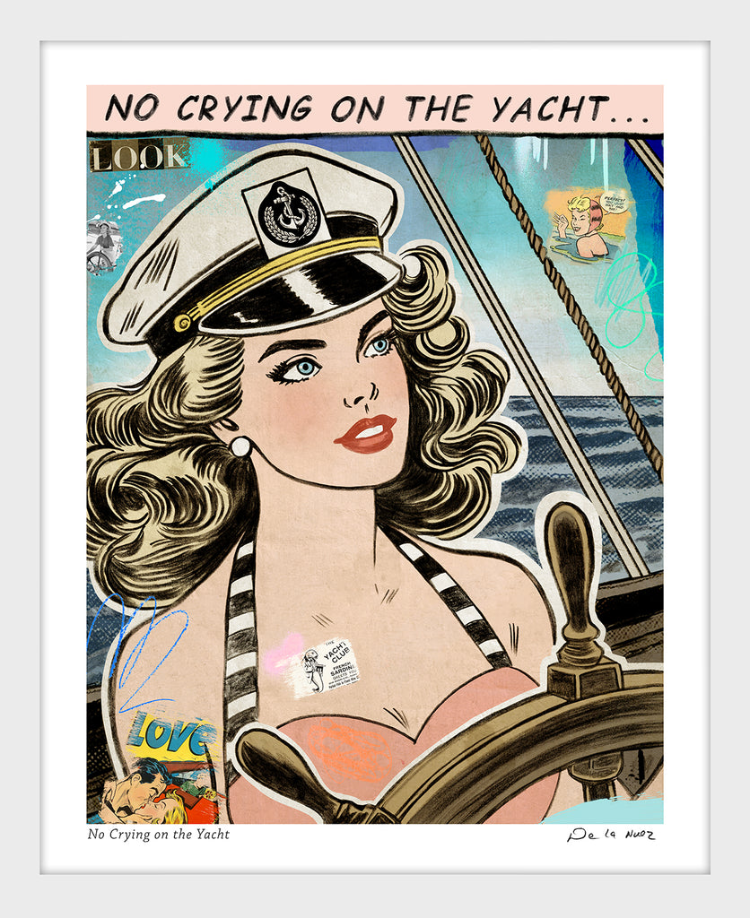 nelson de la nuez pop art contemporary art king of pop art yacht sailing ocean beach no crying on yacht