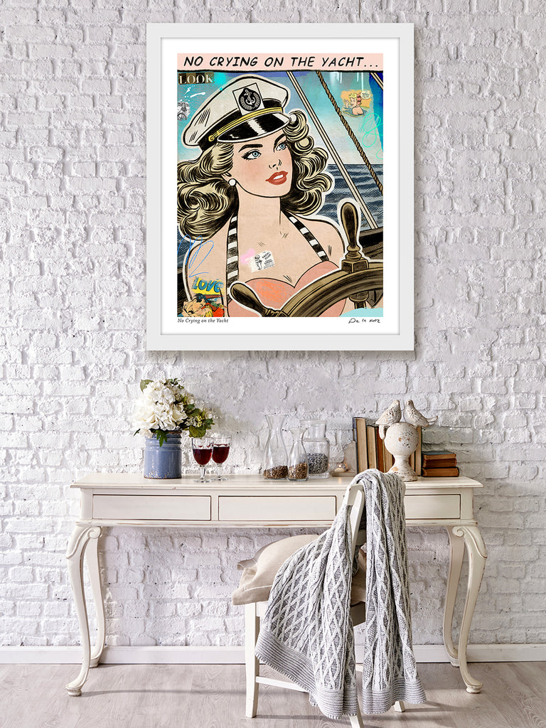 nelson de la nuez pop art contemporary art king of pop art yacht sailing ocean beach no crying on yacht