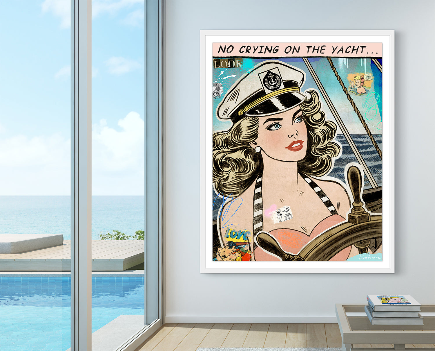 nelson de la nuez pop art contemporary art king of pop art yacht sailing ocean beach no crying on yacht