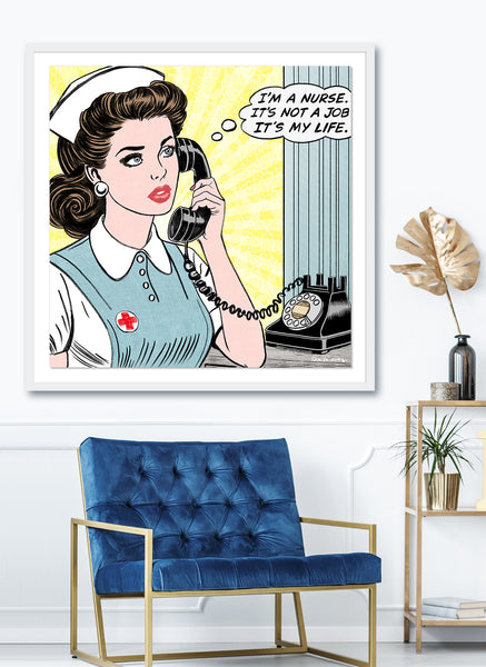 nelson de la nuez pop art contemporary art king of pop art nurse on duty medical hero 