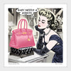 King of Pop Art Nelson De La Nuez One in Every Color Print Baby Needs a Birkin Bag Hermes Luxury Designer Shopping Handbag pink birkin