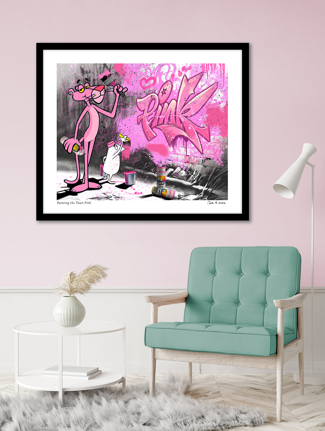 Painting the Town Pink Print | Nelson De La Nuez The King of Pop