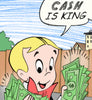 king of pop art nelson de la nuez richie rich cash is king print money wealth