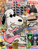 king of pop art nelson de la nuez rockstar snoopy peanuts dog classic rock music the beatles kiss rock and roll bass guitar