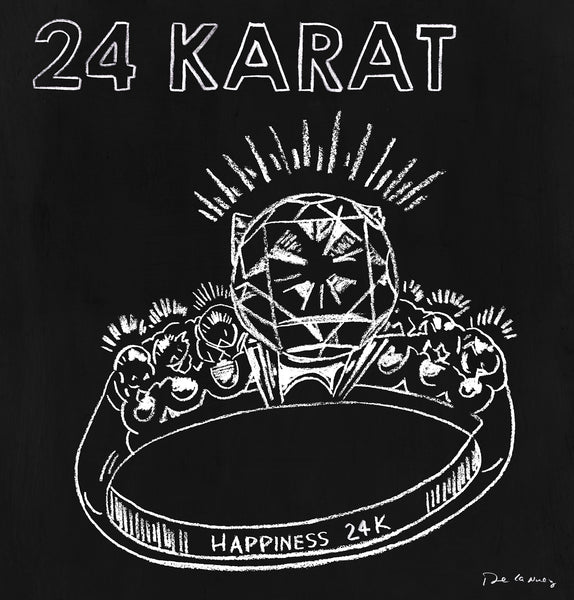 king of pop art nelson de la nuez size matters print diamond ring happiness 24 karat