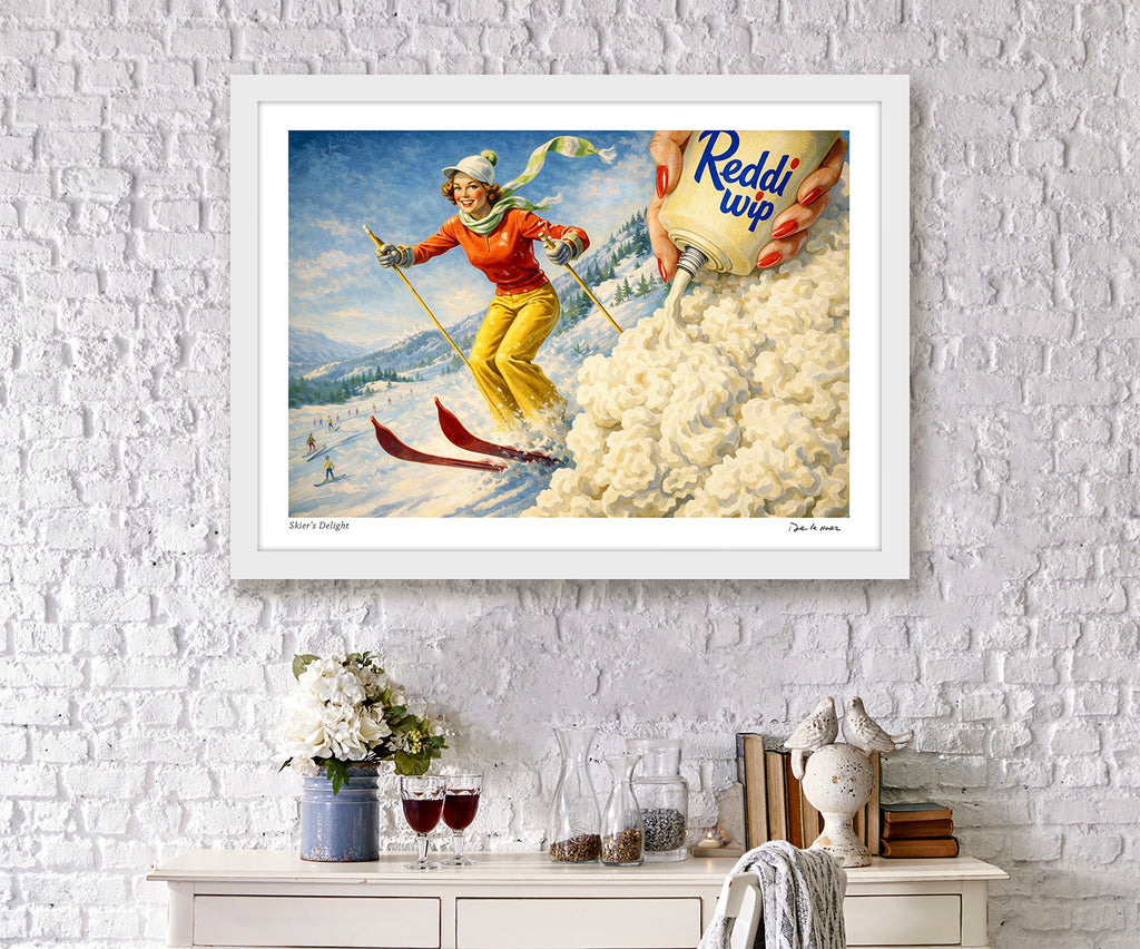 skier skiing whipped cream de la nuez interior design 