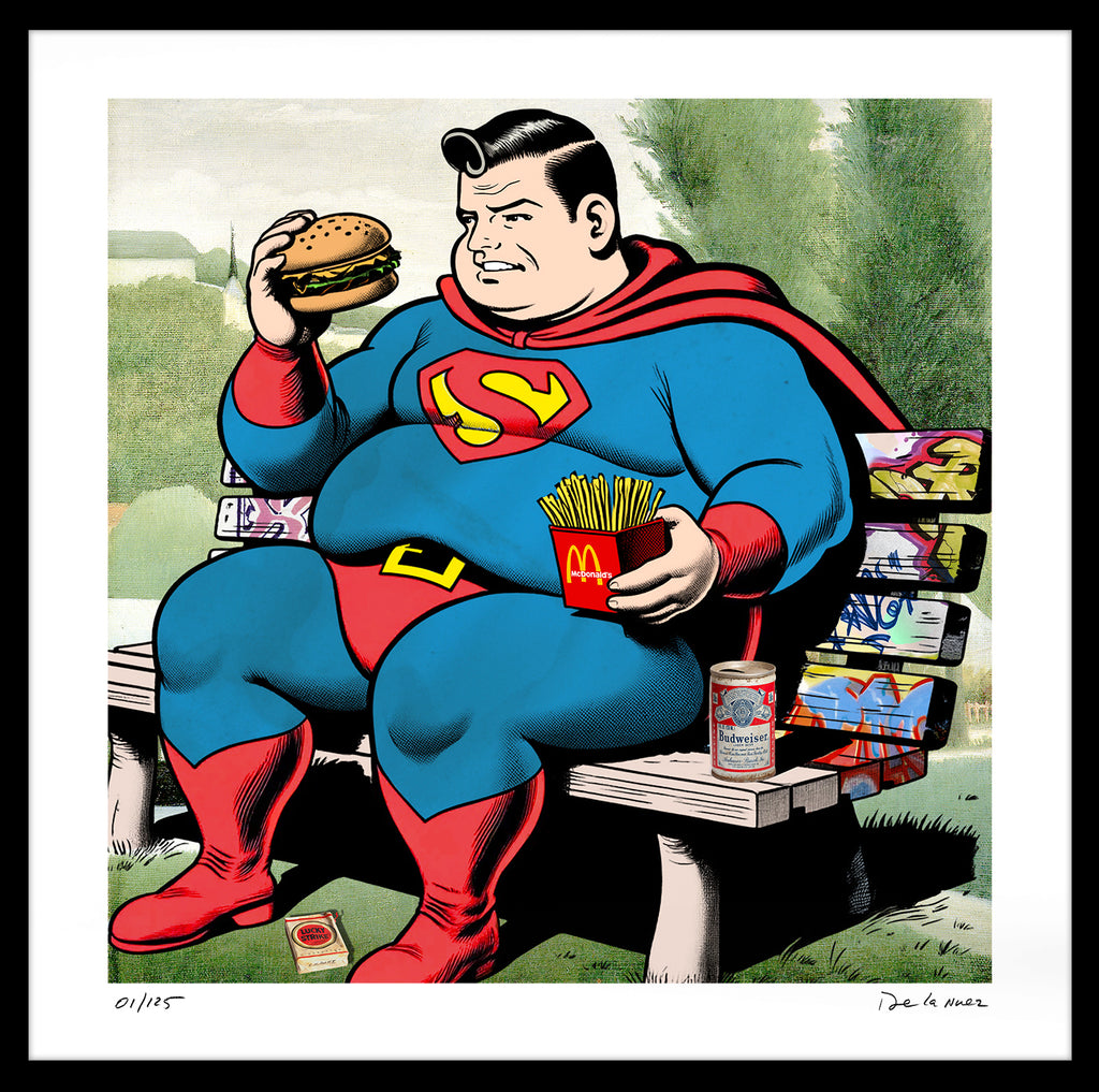 superman humor McDonalds retirement limited edition de la nuez 