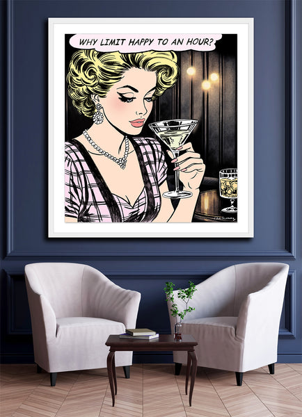 happiest hour cocktail martini mixed media happy hour bar lounge