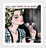 King of Pop Art Nelson De La Nuez happiest hour happy hour cocktail martini framed print humor bar luxury female 