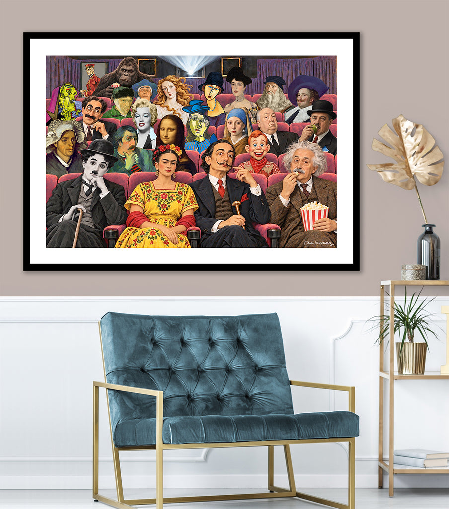 marilyn monroe einstein movie premiere icons artists frida dali van gogh King of Pop Art Nelson De La Nuez pop art Charlie chaplin king kong films alfred hitchcock interior design