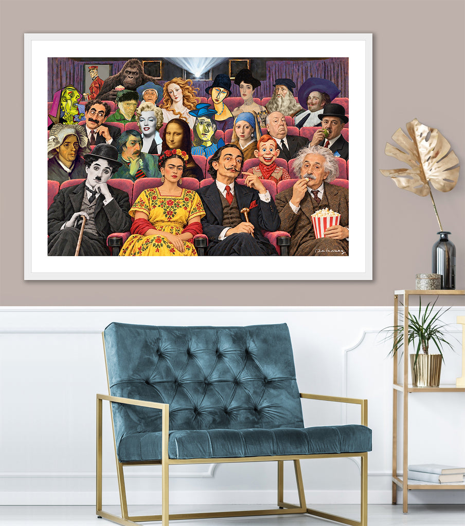 marilyn monroe einstein movie premiere icons artists frida dali van gogh King of Pop Art Nelson De La Nuez pop art Charlie chaplin king kong films alfred hitchcock interior design