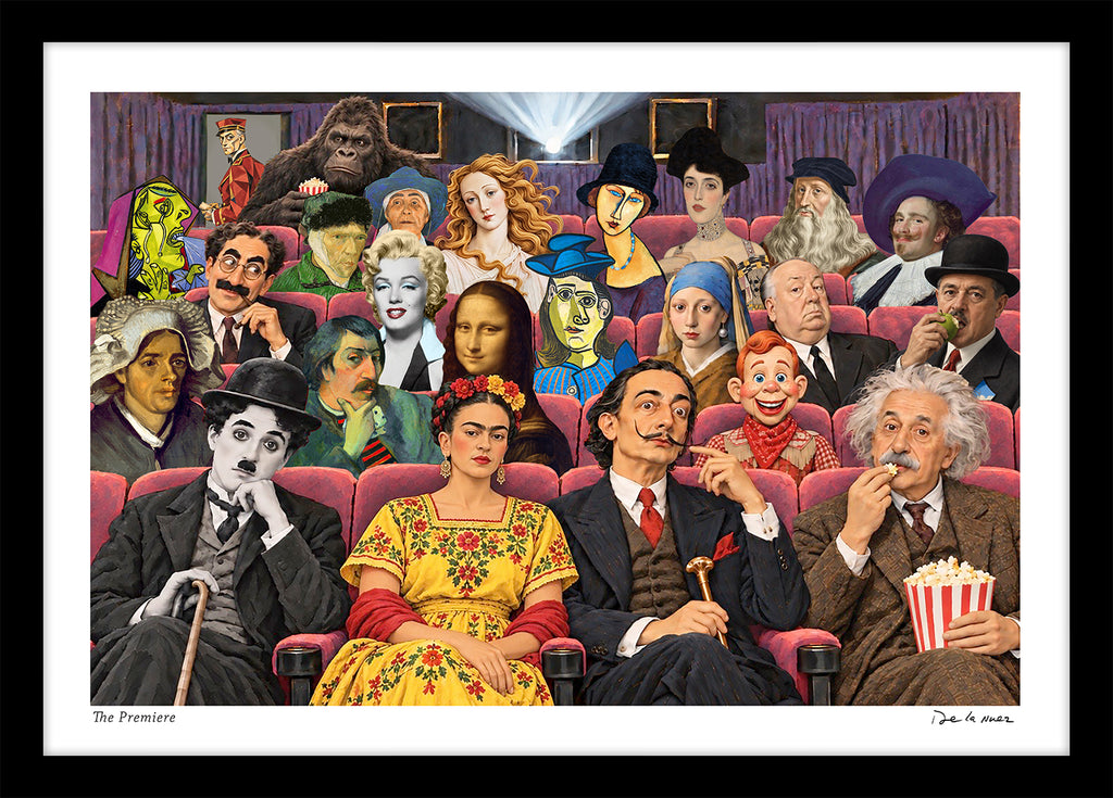 marilyn monroe einstein movie premiere icons artists frida dali van gogh King of Pop Art Nelson De La Nuez pop art Charlie chaplin king kong films alfred hitchcock