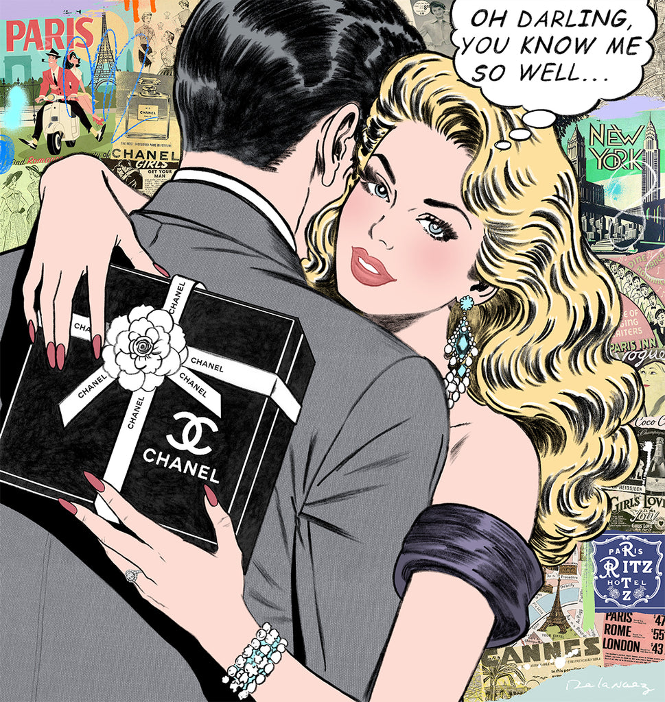 King of Pop Art Nelson De La Nuez - You had me at Chanel Coco Chanel Designer Fashion Handbag Luxury Purse Shopping Success