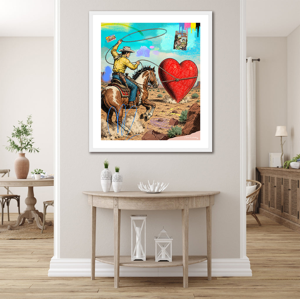 western heart romance humor cowboy nelson de la nuez pop art