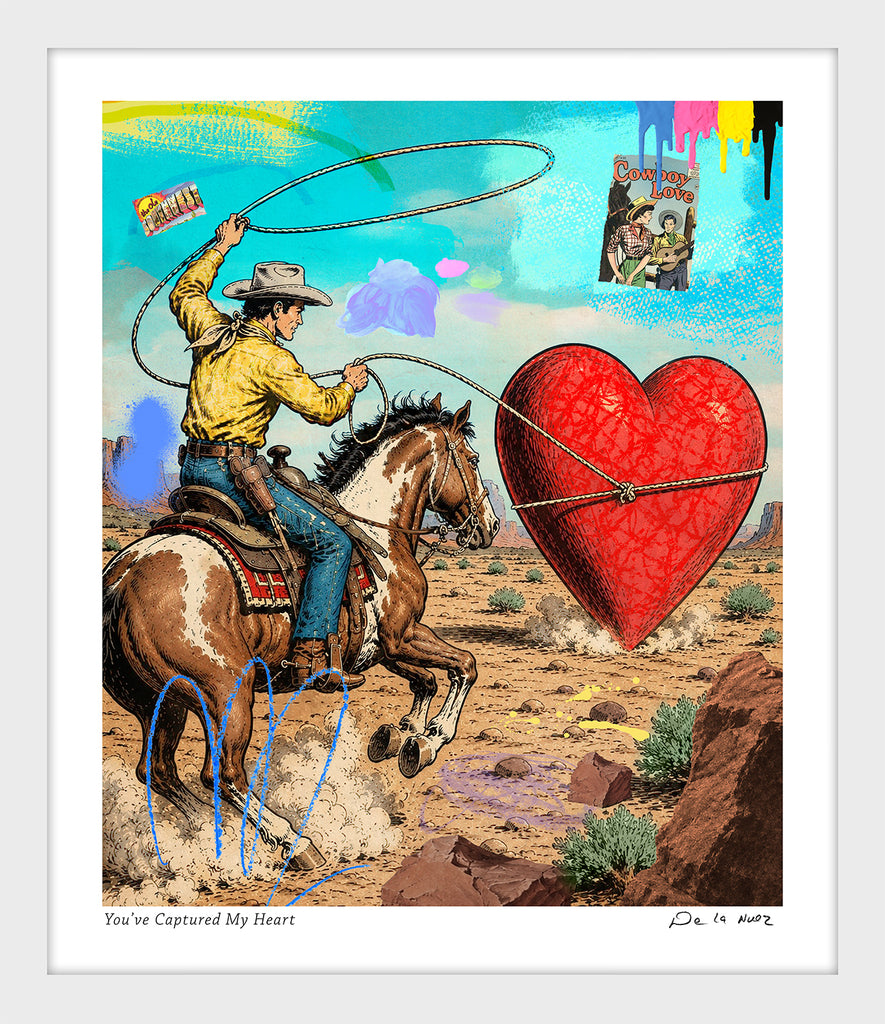 western heart romance humor cowboy nelson de la nuez pop art