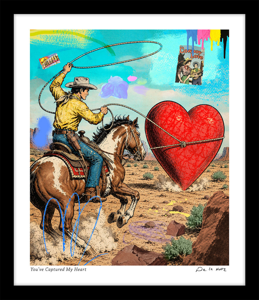 western heart romance humor cowboy nelson de la nuez pop art