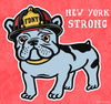 new york nyc ny fireman firemen fdny bulldog dog 9/11