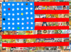 King of Pop Art Baseball flag America's Pastime, patriotic, american sports