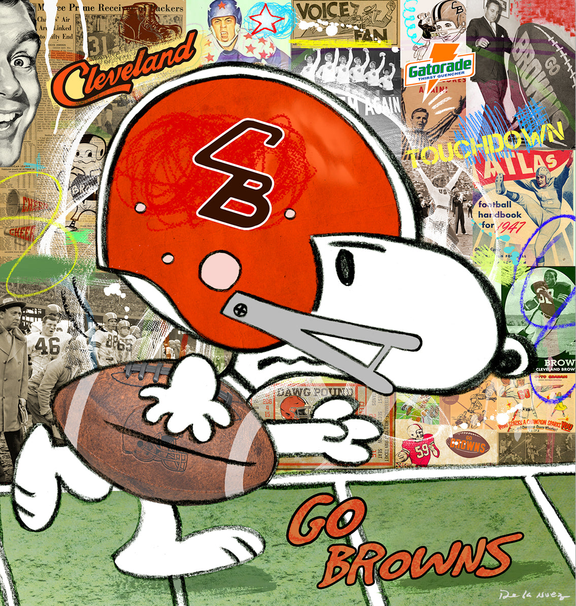 Go Browns Print  Nelson De La Nuez, known as the King of Pop Art highly  collected contemporary art, originals and prints