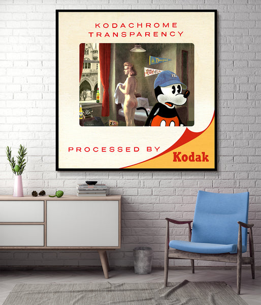 king of pop art nelson de la nuez vintage kodachrome slide series mickey's day off mouse disney