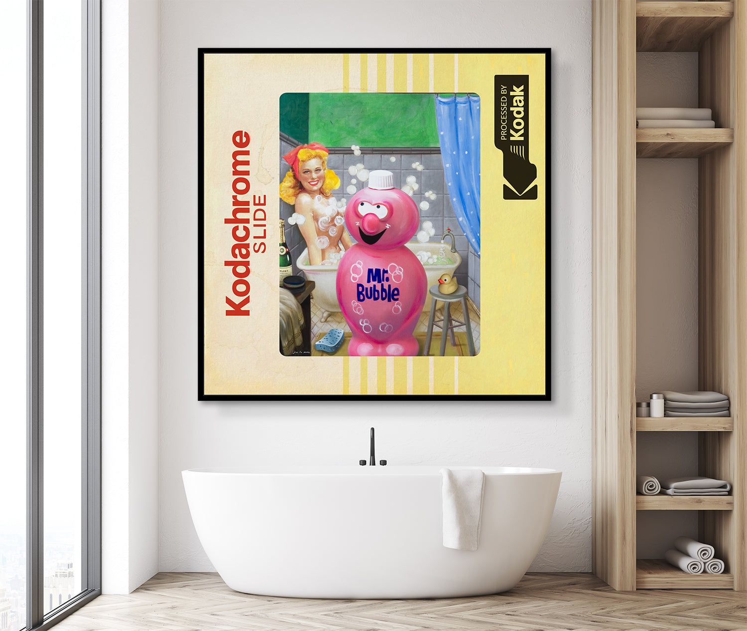 king of pop art nelson de la nuez vintage kodachrome slide series mr bubbles bath
