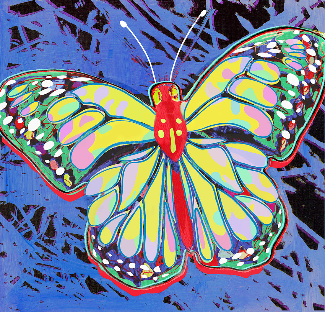 king of pop art nelson de la nuez metamorphosis print butterfly insect bug transformation