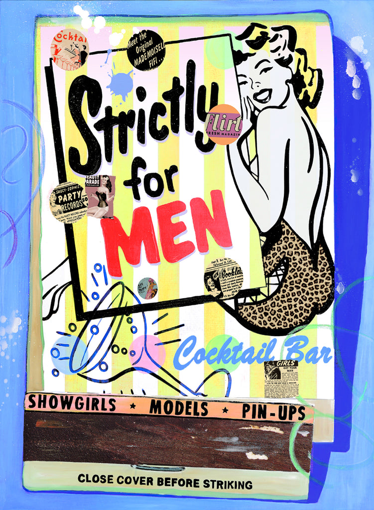 nelson de la nuez king of pop art strictly for men showgirl pinup matchbook cocktail bar