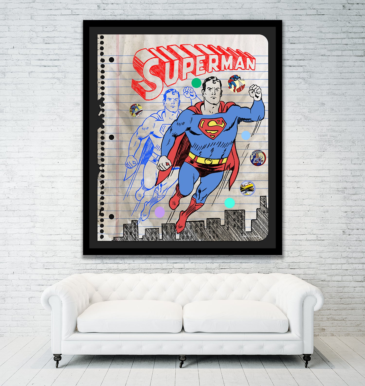 king of pop art nelson de la nuez its superman superhero comic book dc sketch notebook